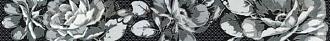 Бордюр Нефрит-Керамика Аллегро черный цветы 05-01-1-56-03-04-100-1 5*40