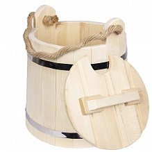 Ведро липа 9л с крышкой /03594/