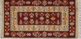 Ковер хлопковый Kilim Usak 0,6*1,2 1971 вишня/крем