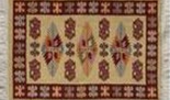 Ковер хлопковый Kilim Usak 0,6*1,2 2071 вишня/крем