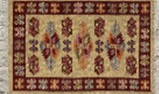 Ковер хлопковый Kilim Usak 0,6*0,9 2079 вишня/крем