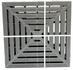 Плитка садовая пластик Малахит Плюс 0,57*0,57*0,022м серая /уп/6шт/2 кв/м/