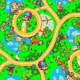 Палас детский Войлок 2*4 Карусель зел 