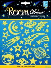 Наклейки для декора 1404 мини светящиеся планеты