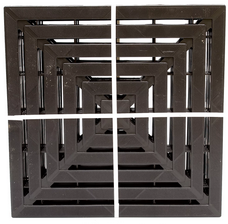 Плитка садовая пластик Малахит Плюс 0,57*0,57*0,022м черная /уп/6шт/2 кв/м/