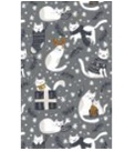 Палас детский 0,5*0,8 3277 серый Кошки