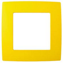 Эра12 желтая установочная рамка 1-я 12-5001-21