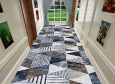 Дорожка Декорелла Вельвет 1м V155 син/беж