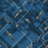 Дорожка Войлок 0,7м 1724 син /Абстр/