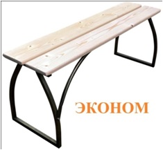 Скамья Эконом без спинки д1200*ш380*в470мм доски не обработаны лаком ***