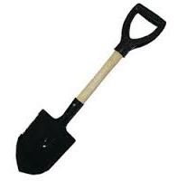 Лопата туристическая ЛТ с черенком V-образная ручка 21,5*15,5см