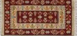 Ковер хлопковый Kilim Usak 0,6*0,9 1979 вишня/крем