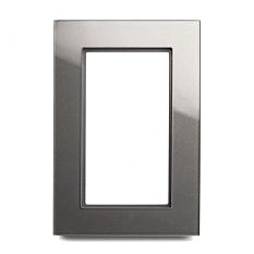 Stekker Катрин графит установочная рамка стекло 2-я без перемычки GFR00-7012-06 39570