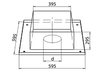 Потолочно проходной узел ППУ составной нержавеющий (430/0,5мм) Ф135