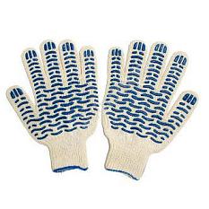 Перчатки трикотажные х/б ПВХ волна (5 нитей) /10/