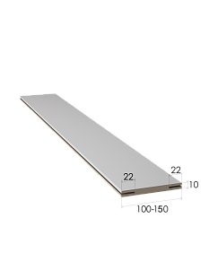 Добор 10см экошпон цвет шагрень белая под телескоп нал 2,07м к М77,Лайн7, Лайн 10 /5/