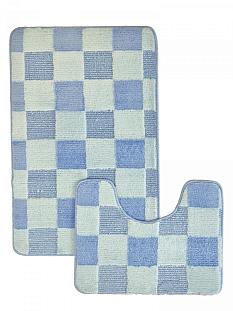 Коврик на резиновой основе Aquadomer Fiesta 60*100 2 предм F004 голубой ъъ