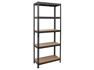 Стеллаж SBL 180KD/75х35/5 черный в1803ш750г350 /750кг/стеллаж/