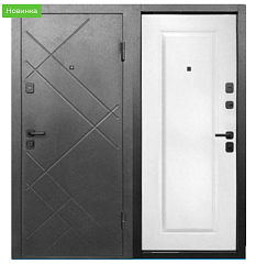 Дверной блок метал 7 Штамп-2 205*86 1,4мм правая эмалит белый