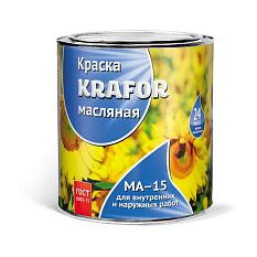 Краска масляная МА-15 белая 0,9кг Крафор