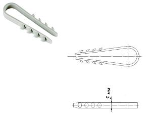 Дюбель-хомут  5-10 для крепления кабеля