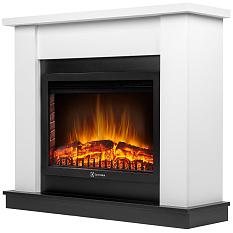 Камин в сборе:портал Canto 25+очаг Electrolux белый