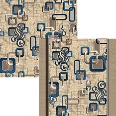 Дорожка Войлок 1м 1594 беж/син /Абстр/
