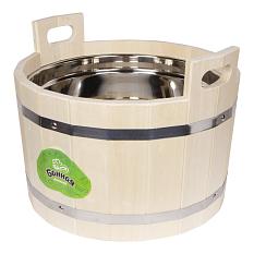 Ушат  9/10л липа с нержавеющей вставкой