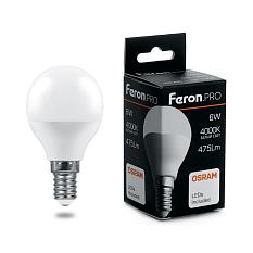 Лампа светодиодная Е14 Шар 9Вт 230V 2700K LB-1409 OSRAM LED теплый 38077