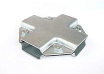 Метиз крепеж для проф трубы Скоба Х-образная 20х40 А-8 цинк Без болтов (комплект) 