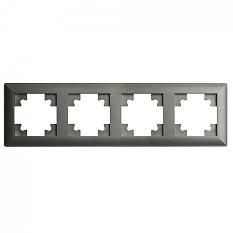 Stekker Катрин графит установочная рамка 4-я PFR00-7004-06 39810