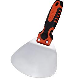 Шпатель нержавеющий для ведра 140мм с двухкомпонентной ручкой 317-8140