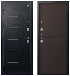 Дверной блок метал V-06-3 205*96 1мм левая лиственница темная 2 замка