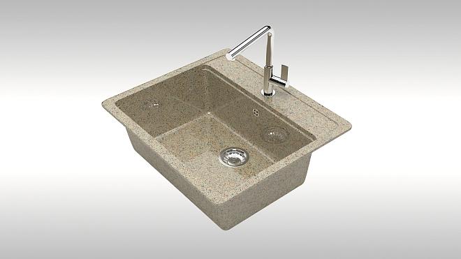 Мойка Z9 прямоугольная Q5 песочная 57х50,5см H20см Marrbaxx 