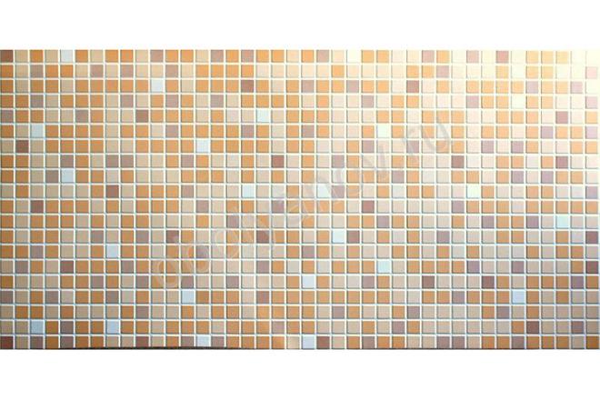 Панель ПВХ Мозаика коричневая микс 480*955мм/10/