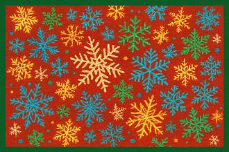 Ковер 0,4*0,6 643РА-31 Снежинки разноцветные