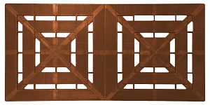 Плитка садовая пластик Малахит Мини 0,285*0,57*0,022м терракотовая /уп/6шт/1 кв/м/ — фото в Интердекор