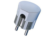 Вилка с заземлением евро угловая белая А10-16 A105 / SQ1806-0007