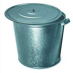 Бак 32л с крышкой для белья оцинкованный