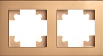 Stekker Катрин золото установочная рамка стекло 2-я GFR00-7002-08 49034