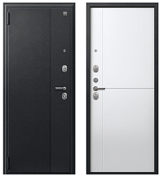 Дверной блок метал А-05-1 205*86 1мм левая кашемир белый 2 замка