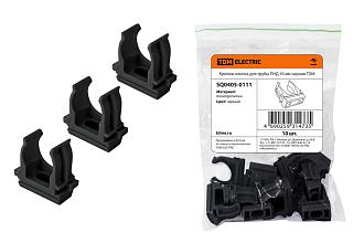 Клипса 16мм Черная для гофрошланга /1уп=10шт/ ТДМ SQ0405-0111
