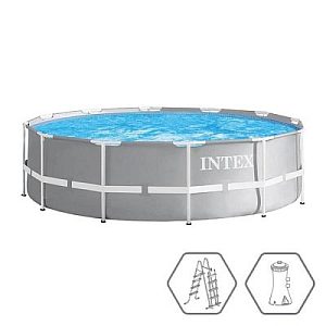 Бассейн Intex 366*99см V 8592л металл каркас с фильтр насосом, лестница 26716 — фото в Интердекор