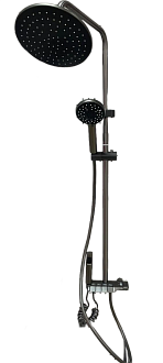 Душевая система Dominion HS1055Y-GA /смеситель стойка лейка шланг/ черный