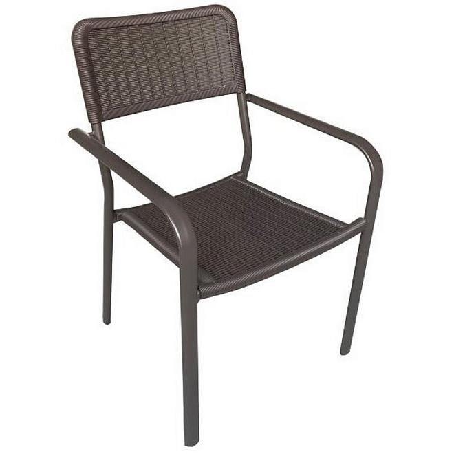 Кресло Ротанг пластик 560*560*830мм коричневый