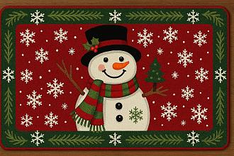 Ковер 0,4*0,6 637РА-33 Снеговик