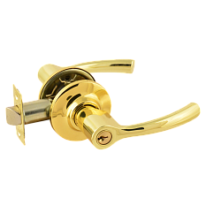 Защелка врезная ТТ1-01 цилиндр рычаг золото ключ //д