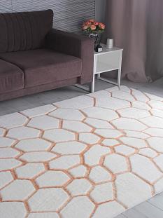 Ковер Пушистики Рэббит Карвинг 2*2,9 PX4003 крем/терракот