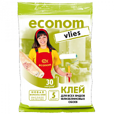 Клей Econom для обоев флизелиновый 250гр /30/