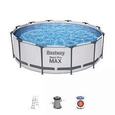 Бассейн Steel Pro Max 366*100см V 9150л каркас с фильтр насосом, лестн 56418